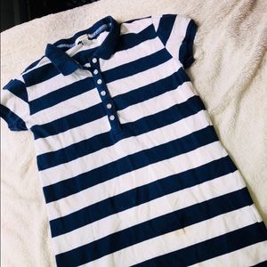 Navy blue and white striped shirt dress❤️